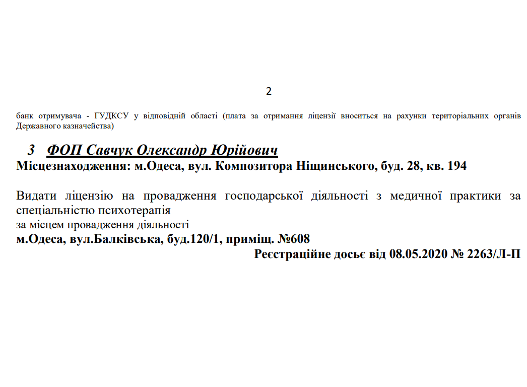 список лицензиантов